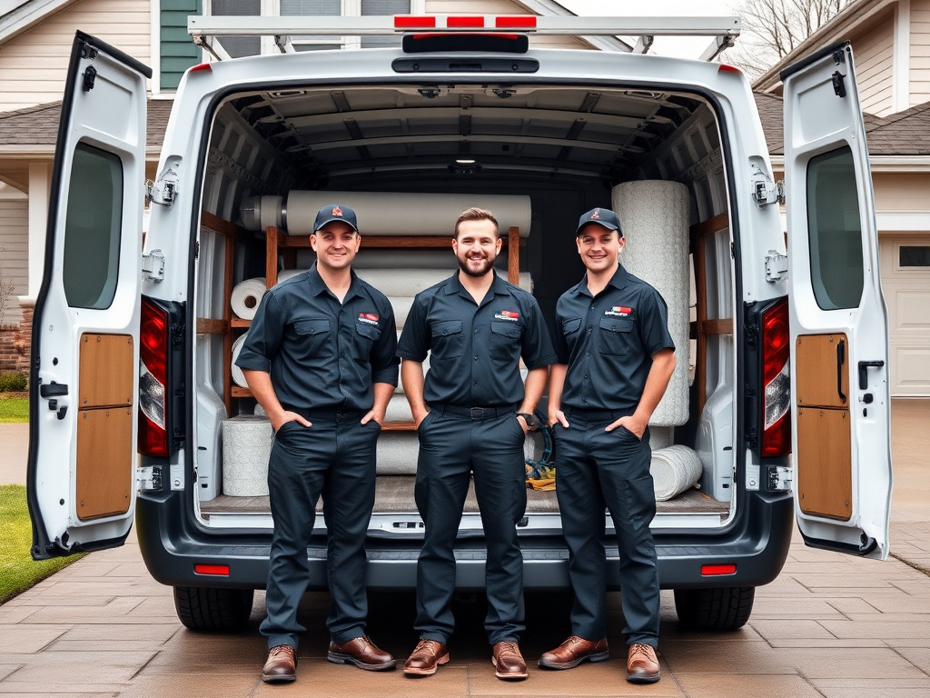 Conex Insulation crew and truck